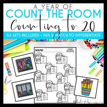 Preview of Write The Room Bundle for Math - Counting to 20