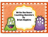Write The Room Counting to 10 - Math Center with Monster Theme