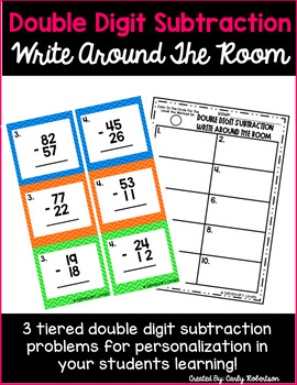 Preview of Write The Room-Double Digit Subtraction