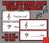 Write The Room: Musical Symbols and Terms! Fill-in-the-Bla