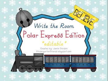 Preview of Write The Room - Polar Express Edition *editable*