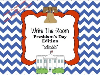 Preview of Write The Room - President's Day Edition *editable*