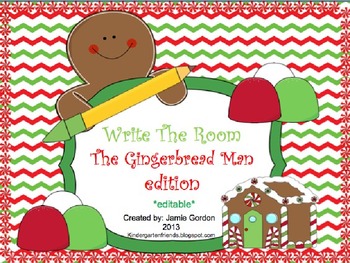 Preview of Write The Room - The Gingerbread Man Edition *editable*