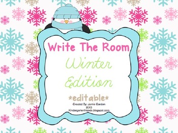 Preview of Write The Room - Winter Edition *editable*