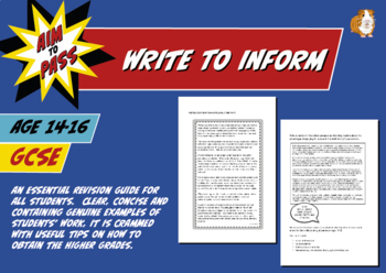 Preview of Write To Inform For GCSE English (14-16 years)