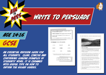 Preview of Write To Persuade For GCSE English (14-16 years)