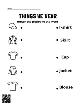 English worksheets: Things we wear