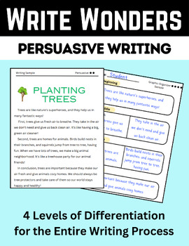 Preview of Write Wonders Persuasive Opinion Writing Process Differentiated Elementary ESL