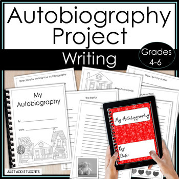 Preview of Write Your Autobiography Narrative Prompts SEL Self Awareness Project