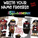 Write Your Name FREEBIE Pirate Theme