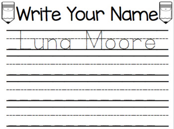 Preview of Write Your Name Practice, Editable