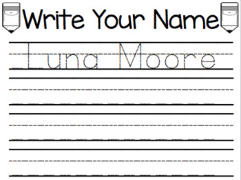 Write Your Name Practice, Editable by The Frizz Biz | TPT