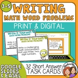 Write it Yourself! Math Word Problem Task Cards - Print & 