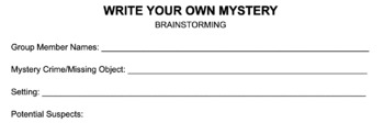 Preview of Write Your Own Mystery: Writing Project Bundle