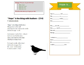 hope is the thing with feathers analysis line by line