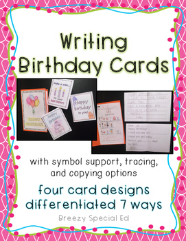 Preview of Birthday Card Differentiated for ALL your Special Ed Students