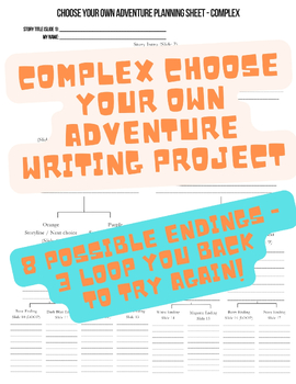 Preview of Write a Choose Your Own Adventure Project - End of the school year, low-prep!