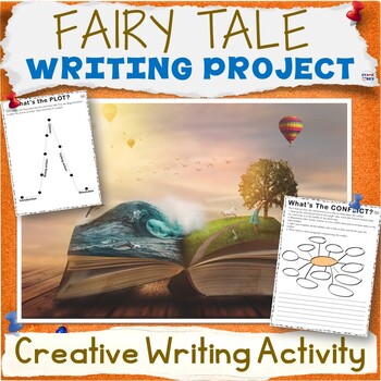 Preview of Write a Fairy Tale Project Based Learning, Fairytales Writing Activity Packet