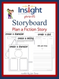 Write a Fiction Story -Storyboard for Planning & Lined Wri