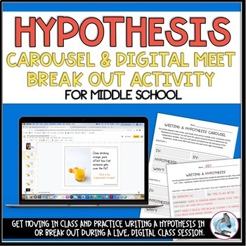 Preview of Write a Hypothesis Carousel Activity - Distance Learning Option