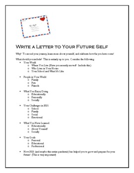 letter to future self assignment high school