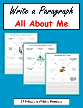 Preview of Write a Paragraph - All About Me