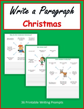 Preview of Write a Paragraph - Christmas