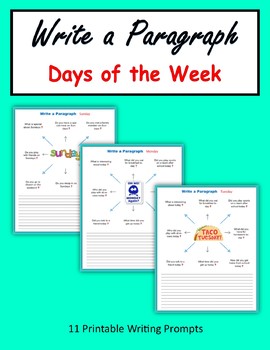 Preview of Write a Paragraph - Days of the Week