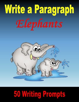 Preview of Write a Paragraph - Elephants and Spanish Words