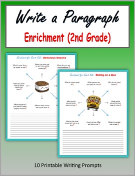 Preview of Write a Paragraph - Enrichment (2nd Grade)
