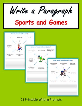 Preview of Write a Paragraph - Sports and Games