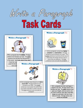 Preview of Write a Paragraph - Task Cards