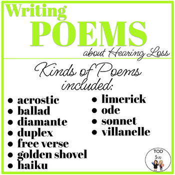 Write a Poem about Hearing Loss | Prompt Guide & Writing Pages | Deaf ...