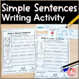 Write a Simple Sentence Beginner Writing Activity