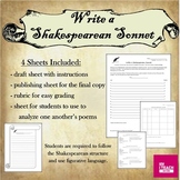Write a Sonnet: Draft Sheet, Publishing Sheet, Rubric, Ana