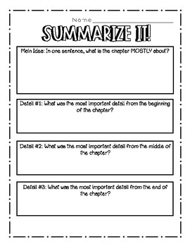 write a summary by fantastically fourth teachers pay teachers