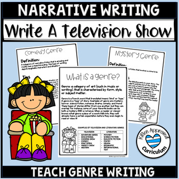 Preview of Write a TV Show Narrative Writing Pre Assessment Fun Writing Activity