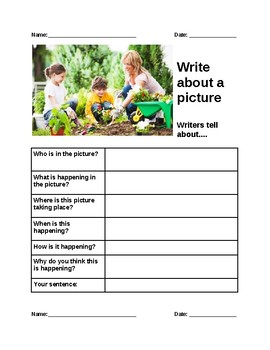 Preview of NYSESLAT Test Prep: Write about a Picture - Spring Edition
