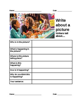 Preview of NYSESLAT Test Prep: Write about a picture - NYC Spring Edition