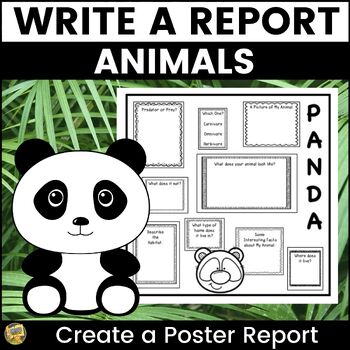 Preview of Write an Animal Report - Research Project - Create an Animal Poster