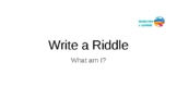 Write an Animal Riddle