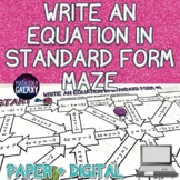 Write an Equation in Standard Form Activity - Maze