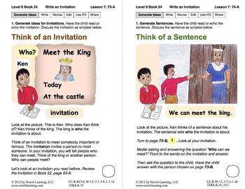 Preview of Write an Invitation: Lesson 7, Book 24 (Newitt Writing Series)