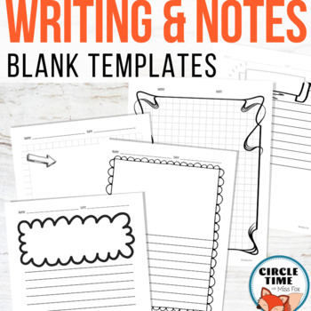 Preview of Lined Writing Paper with Picture Boxes, Blank Journaling Templates