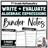 Write and Evaluate Algebraic Expressions - 7th Grade Math 