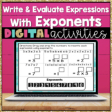 Write and Evaluate Expressions with Exponents Digital Acti