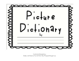 Write-and-Illustrate Picture Dictionary Template