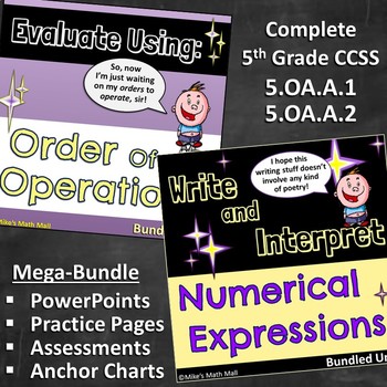 Preview of Write and Interpret Numerical Expressions - Complete 5th Grade Mega-Bundle