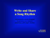 Write and Share a Song Rhythm