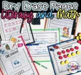 Write and Wipe Literacy and Math Pages